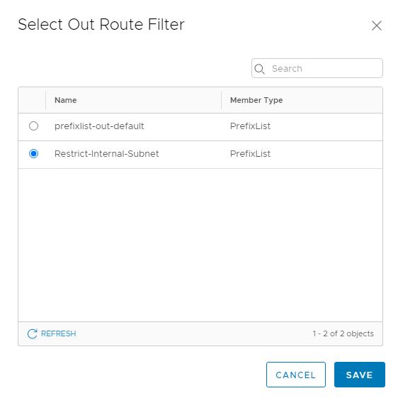 BGP Route Filtering in NSXT