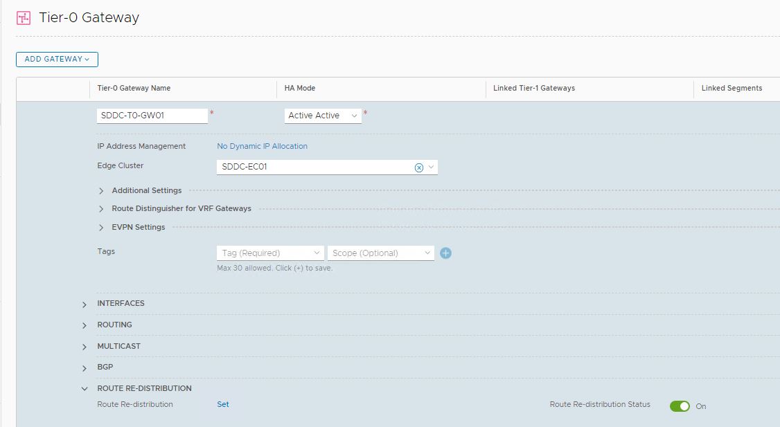 Route--Redistribution